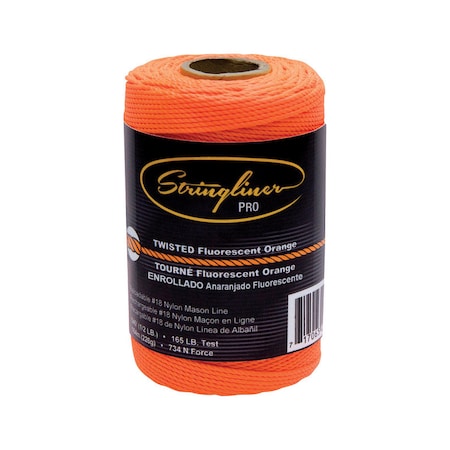 Stringliner Stringliner 1/2 oz Orange Twisted Mason's Line 540 ft. Fluorescent Orange 35406